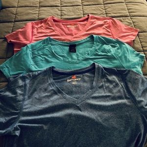 3 Hanes athletic t shirts